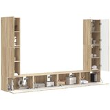  Set TV komoda 8 pcs Sonoma hrast Konstruirano drvo | shoptok.hr