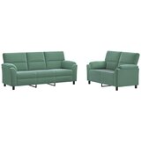  Set sofe 2 pcs Morska zelena Baršun | shoptok.hr