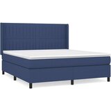  Box spring postelja z vzmetnico modra 160x200 cm blago, (20893009) | Shoptok.si