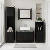  Set ormarića za kupaonicu 3 kom. Crni hrast 40 x 36 x 109,5 cm | shoptok.hr