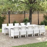  Vrtni set za objed 11 pcs Bijelo Poli ratan i Aluminij | shoptok.hr