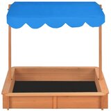  Pješčanik od jelovine s podesivim krovom 115 x 115 x 115 cm | shoptok.hr