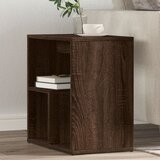 vidaXL Stranska mizica rjav hrast 50x30x50 cm inženirski les Cene
