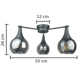  Plafonski luster STAR 3xE27/60W/230V crna/dimljeno crno staklo | Eponuda.com