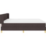  Postelja z vzmetnico z vzmetnico Temno rjava 200 x 200 cm les, (5000127774) | Shoptok.si