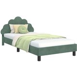  Krevet za djecu s uzglavljem Morska zelena 90 x 200 cm Baršun | shoptok.hr