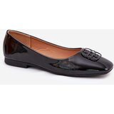 VINCEZA Lacquered Elegant Women's Ballet Flats With Decorative Detail Black 17377 | shoptok.hr