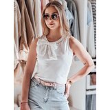 DStreet T-shirt damski na ramiączkach z kokardą PERBOW biały | Shoptok.si