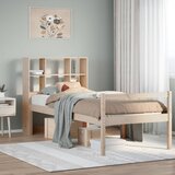 vidaXL Krevet s regalom za knjige bez madraca 100 x 200 cm od borovine | shoptok.hr