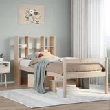 vidaXL Krevet s regalom za knjige bez madraca 100 x 200 cm od borovine