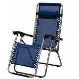  Lezaljka metalna stolica za suncanje Messina plava Cene'.'