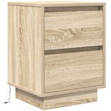  Noćni ormarić s LED svjetlima boja hrasta sonome 38x34x50 cm | Eponuda.com