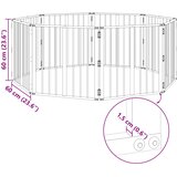  Vrata za pse 8 pcs Crna 60 x 60 cm Cinkani čelik | shoptok.hr