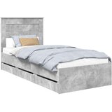  Krevetna konstrukcija s ladicama Betonski sivi 90 x 190 cm | Eponuda.com