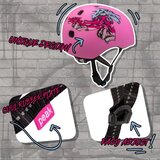 Crazy Safety® CrazySafety dječja kaciga RAMP - Pink Graffiti | shoptok.hr