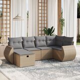 Maison Chic Seti vrtnega pohištva - Vrtna garnitura - Vrtni pohištvo set 6-delna z blazinami bež poli ratan, (21813569) | Shoptok.si