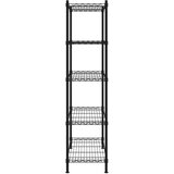 vidaXL 5-nadstropni regal 90x35x180 cm črn 250 kg | Shoptok.si