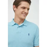 Polo Ralph Lauren Pamučna polo majica boja plava, jednobojni model
