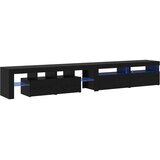 TV ormar 3 pcs Crni hrast 260 x 37 x 40 cm Konstruirano drvo | shoptok.hr