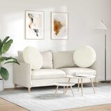  Jastučići za sjedenje 2 pcs Krema Ø60 x 21 cm Baršun | Eponuda.com