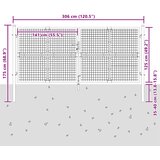  Mrežasta vrtna vrata antracit 300x125 cm pocinčani čelik | Eponuda.com