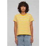 Urban Classics Women's basic striped T-shirt white/magicmango