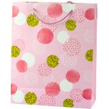 GIFT Bag Dot Pattern Gold Pastel 32 × 26 × 10 cm | Shoptok.si