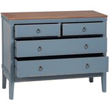Ixia Plava niska komoda od masivne jele 115x90 cm Shabby – | shoptok.hr