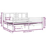  Posteljni okvir iz trdne borovine 200x200 cm, (21073571) | Shoptok.si