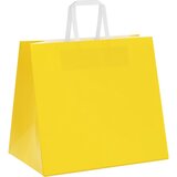  Papirnate vrećice 250 kom s ručkama žute 32x22x28 cm | Eponuda.ba