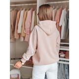 DStreet Bluza damska oversize z kapturem MINMIN LOVE różowa | Shoptok.si