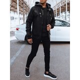 DStreet Men's Black Leather Jacket