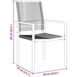 vidaXL set od 5 komada za vrtno blagovanje crni PVC ratan | shoptok.hr