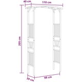 Vrtni Luk Prirodna 110 x 40 x 205 cm Bambus | shoptok.hr