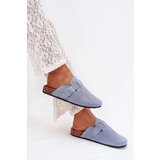 Boto Womens clogs and on cork platform with buckle blue Klarae | Shoptok.si