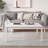 vidaXL Klubska mizica bela 100x100x40 cm trdna borovina | Shoptok.si
