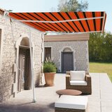 vidaXL Prostostoječa avtomatska tenda 300x250 cm oranžna/rjava Cene