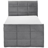 MID.YOU POSTELJA BOXSPRING 100 cm x 200 cm , tekstil, leseni material temno siva | Shoptok.si