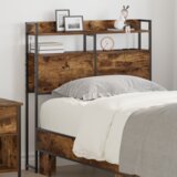 vidaXL Skladiščni naslon Dimljen hrast 100 cm Konstruiran les | Shoptok.si