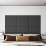 vidaXL zidne ploče od umjetne kože 12 kom sivi 60 x 30 cm 2,16 m²