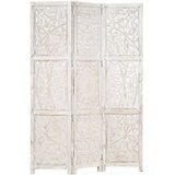 Sobna pregrada s 3 panela bijela 120x165 cm masivno drvo manga | shoptok.hr