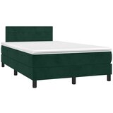 Krevet s oprugama i madracem LED tamnozelenim 120x190 cm baršun | Eponuda.ba