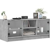 TV ormarić sa staklenim vratima boja betona 102x37x42 cm | shoptok.hr