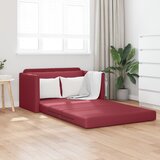 vidaXL tla sofa postelja 2-v-1 rdeča 124x71x78 cm umetno usnje Cene