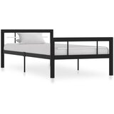  Okvir za krevet crno-bijeli metalni 90 x 200 cm | shoptok.hr