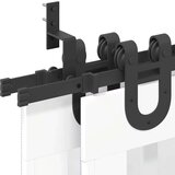 vidaXL Komplet opreme za drsna vrata 183 cm jeklo črne barve | Shoptok.si