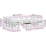  Set vanjskih sofa 10 kom. Bijela i bež | shoptok.hr