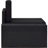  Modularna kutna sofa od poliratana s desnim naslonom crna | shoptok.hr