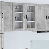  Zidni stakleni ormarić 2 pcs Betonski sivi 40 x 31 x 80 cm | shoptok.hr