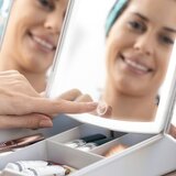  Sklopivo LED ogledalo s make-up organizatorom Slike